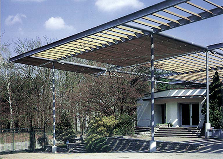 Ristrutturazione edificio 8 all'Ecocentre, Ispra. Vista esterna