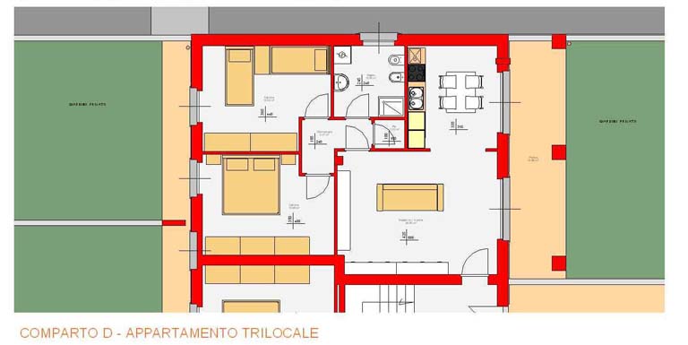 Comparto D, trilocale