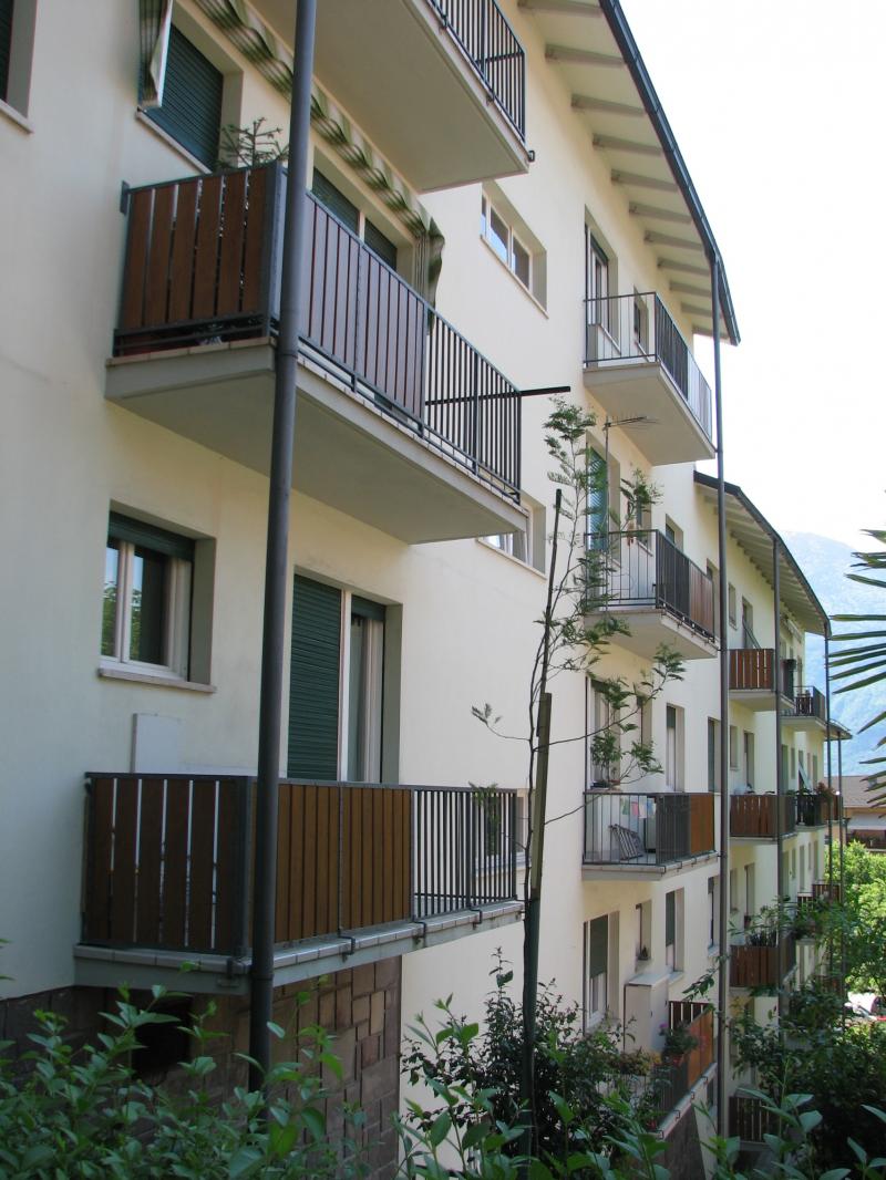 facciata esterna, blocco residenziale