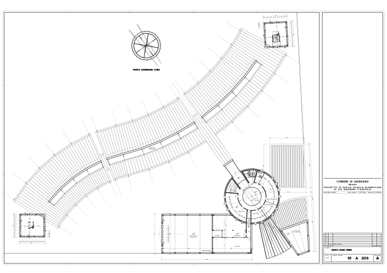 Pianta primo piano. Scala 1:100, 15-01-1992. Disegno tecnico digitale. © Mario Bellini Archive