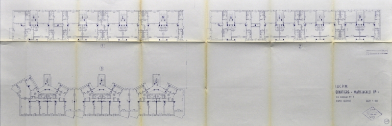 Pianta piano secondo. Scala 1:100