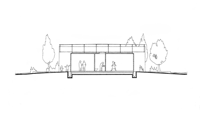 Sezione longitudinale. Disegno tecnico