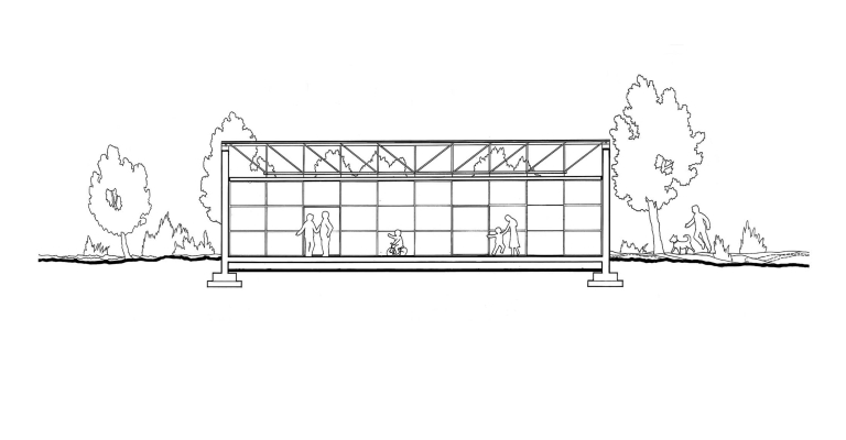 Sezione trasversale. Disegno tecnico
