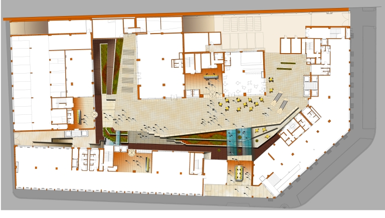 Pianta del quarto piano. Disegno in formato digitale