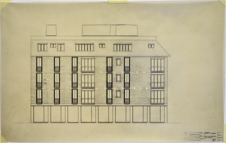 Prospetto su via San Simpliciano. Scala 1:50, 1961