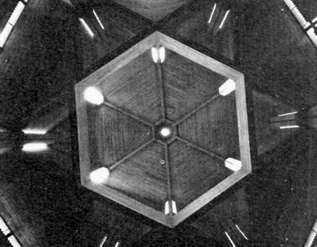 Vista tiburio dall'interno