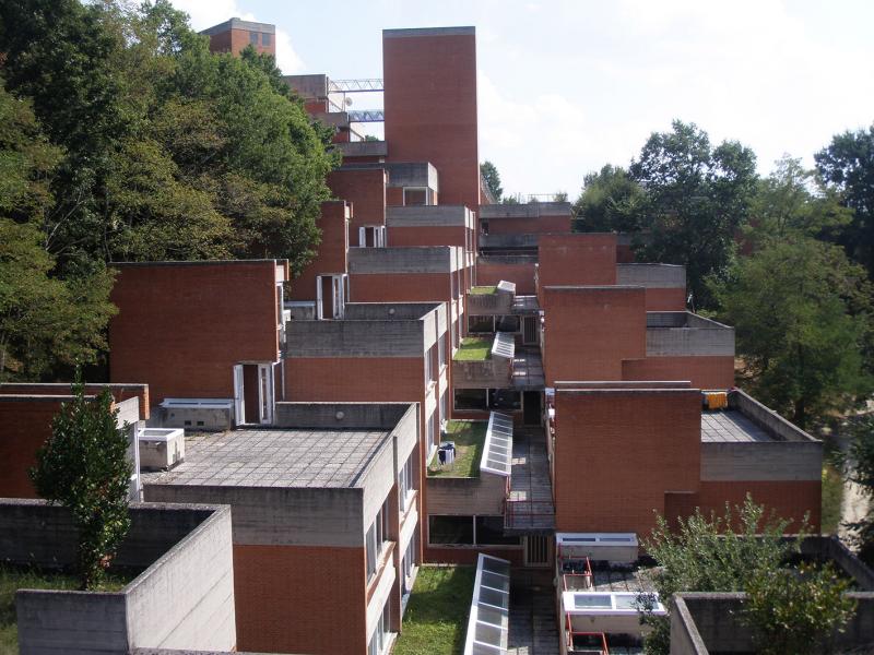 vista dall'altro degli alloggi