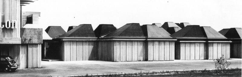 Fabbrica di maglieria, le casette viste da sud-ovest