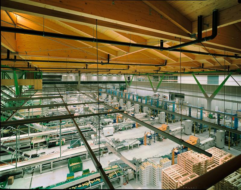 la sala di lavorazione