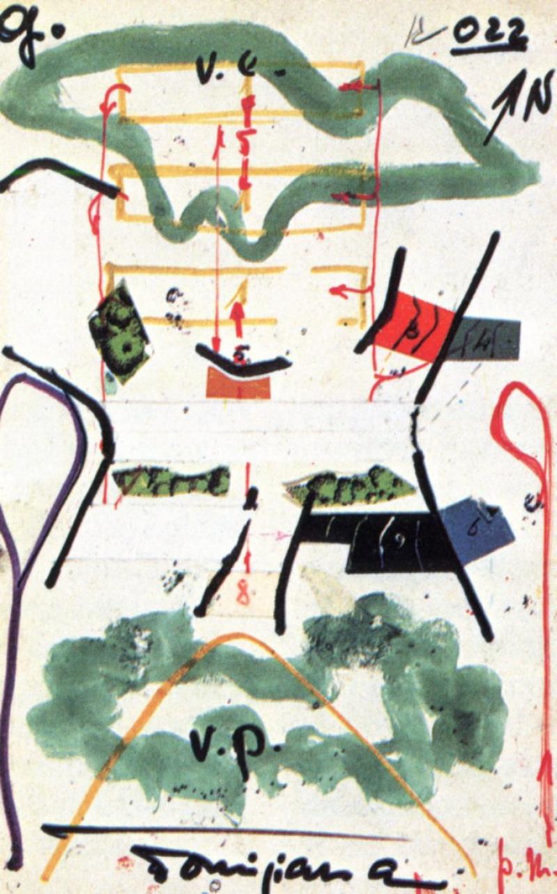 Stabilimento Olivetti a Pozzuoli, disegno di studio