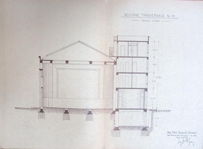 Sezione trasversale G-H, scala 1:100