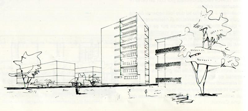 Disegno con una prospettiva del progetto