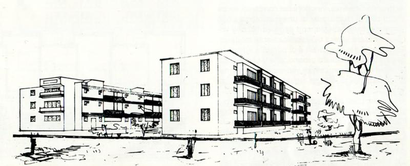 Disegno con una prospettiva del progetto