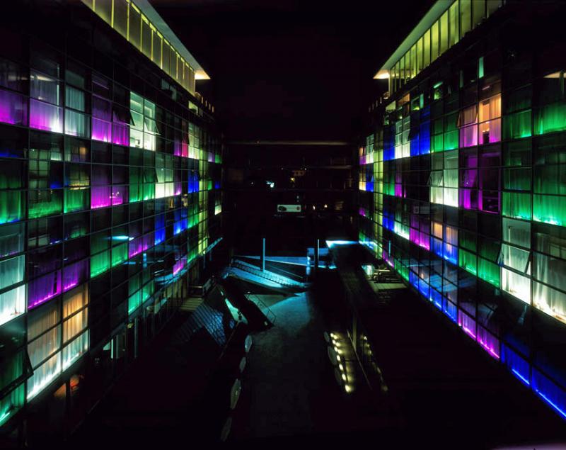 Vista notturna corte interna