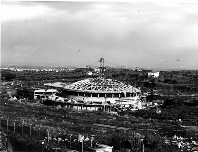 Vista cantiere durante costruzione cupola