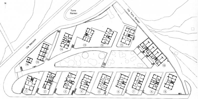 Quartiere sperimentale a Torre Ranieri, planimetria