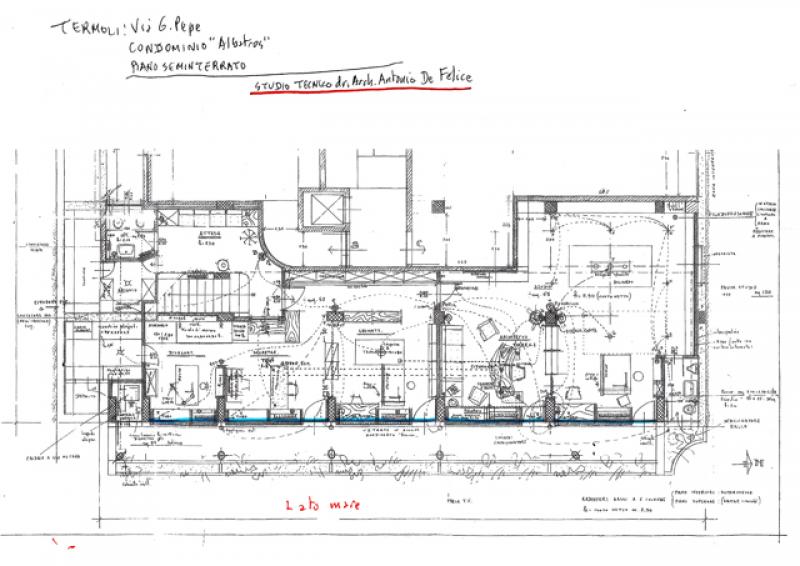 pianta piano seminterrato  (1973)