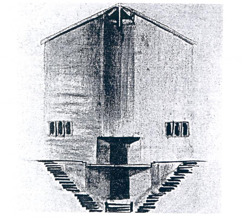 Disegno di studio, prospetto verso Monterone