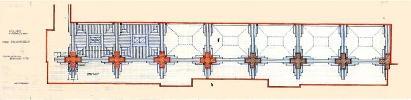 Disegno controsoffitti del porticato