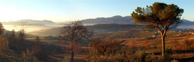 Veduta del paesaggio dal complesso abbaziale