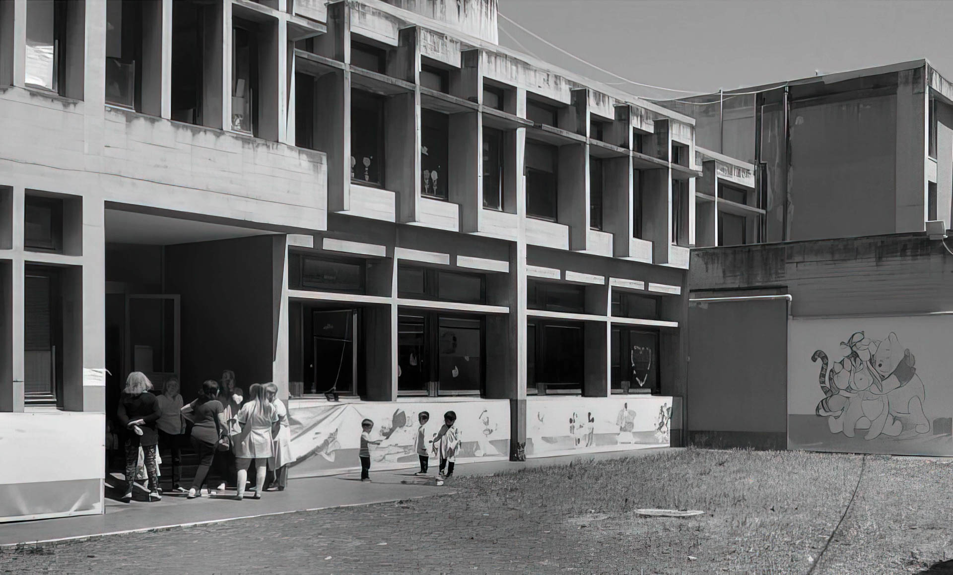 Vista sulla corte delle aule