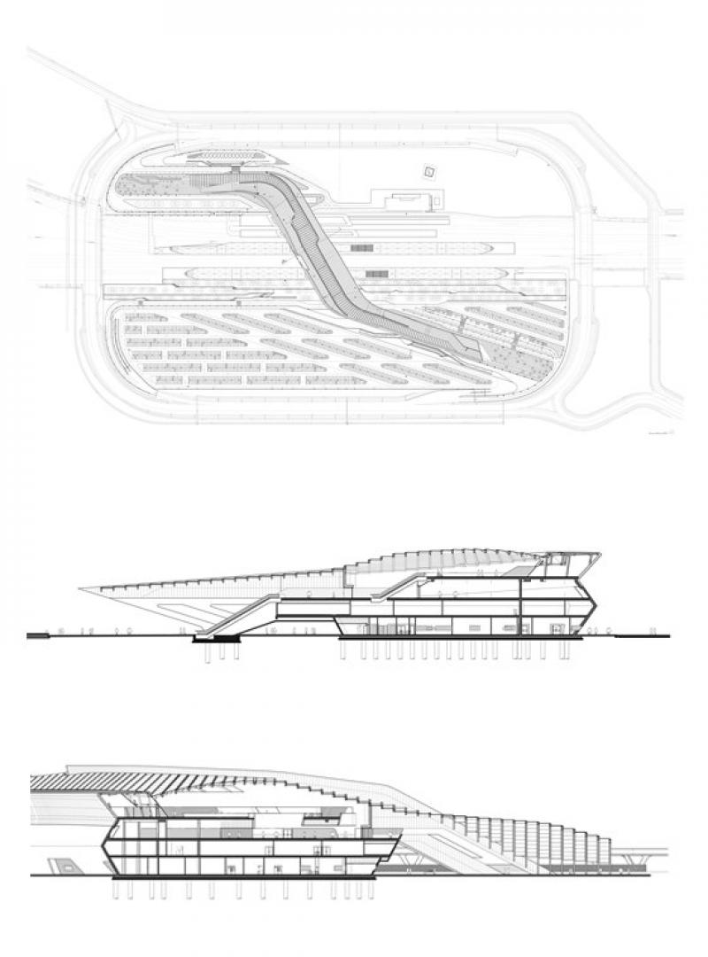 Stazione di Afragola, Pianta e Sezioni