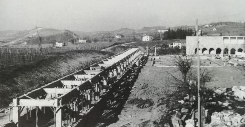 Pergolato, fasi di cantiere al 1955