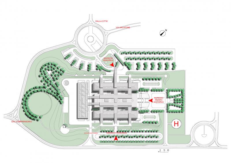 Disegno di progetto, planimetria area