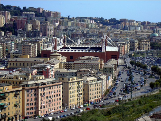 Veduta generale dello stadio da via Montaldo 
