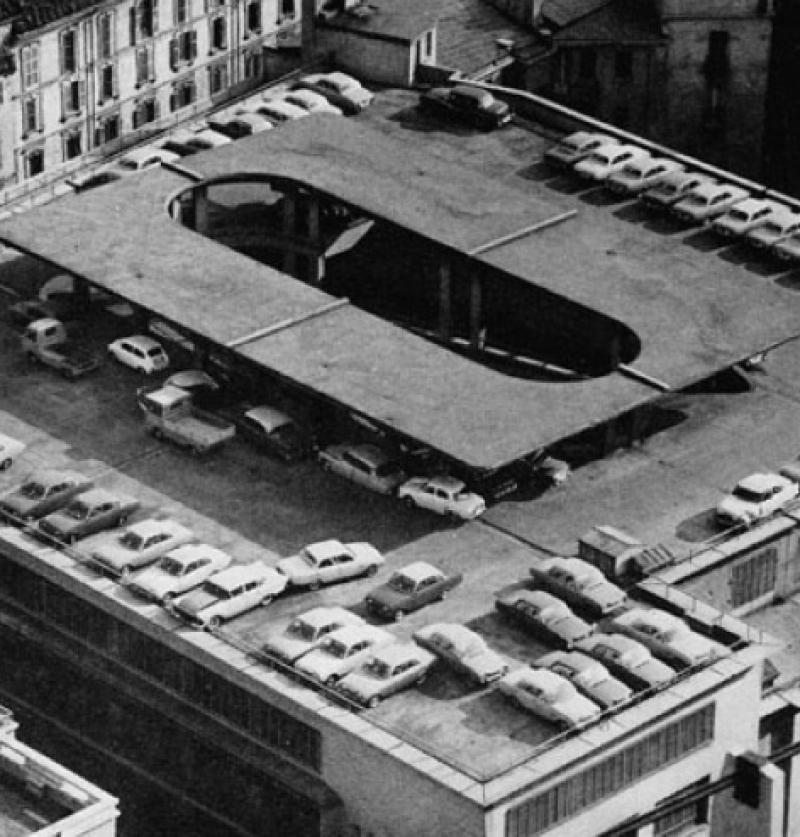 La copertura. Stampa fotografica b/n