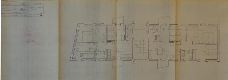Pianta piano tipo, scala 1:100