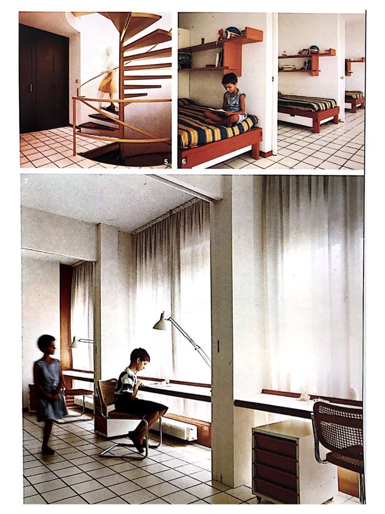 Scala distributiva; stanze da letto dei bambini