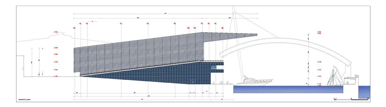PROSPETTO OVEST -  Disegno  