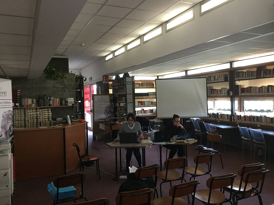 La sala lettura/conferenze, 2019