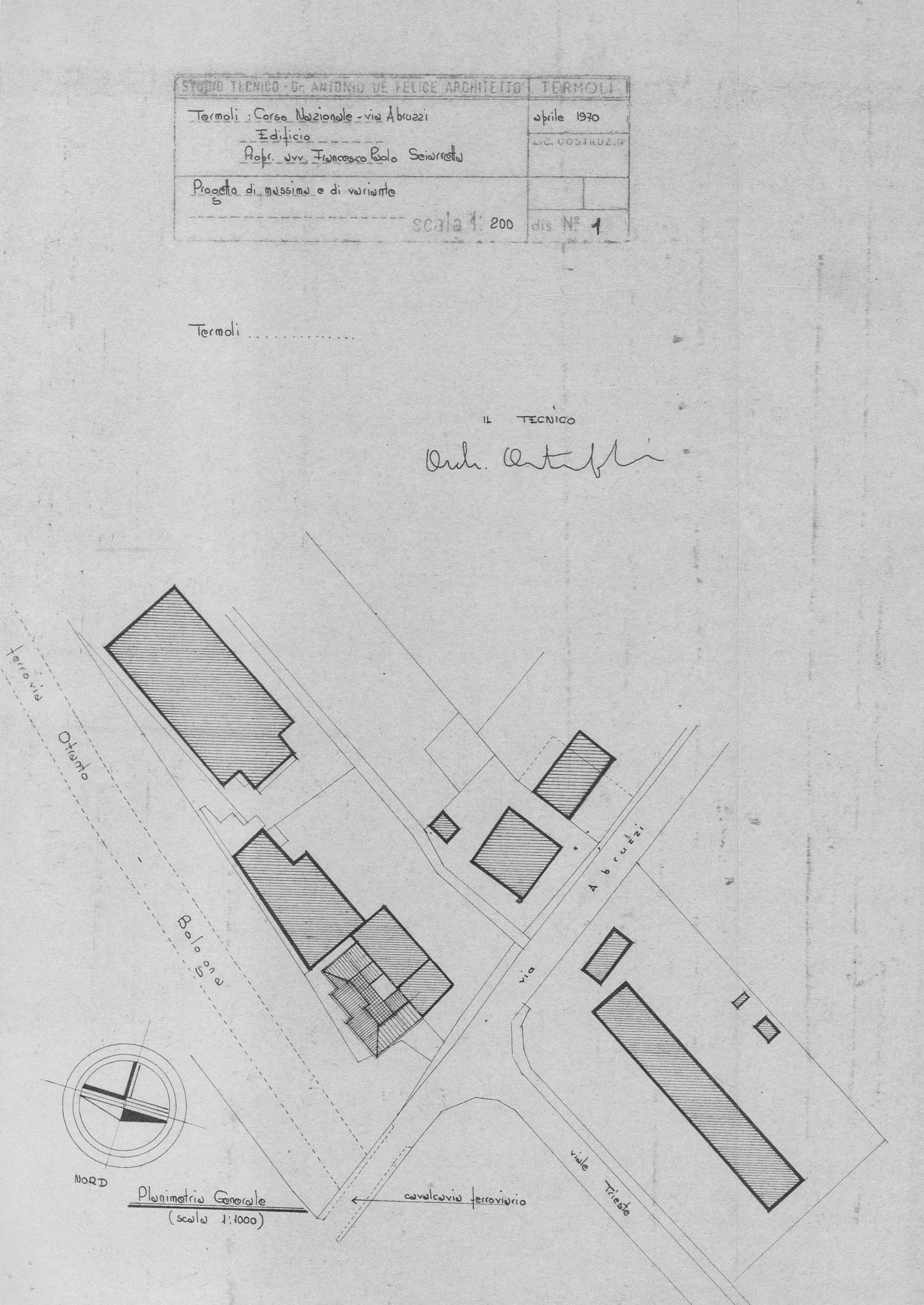 planimetria generale (aprile 1970)