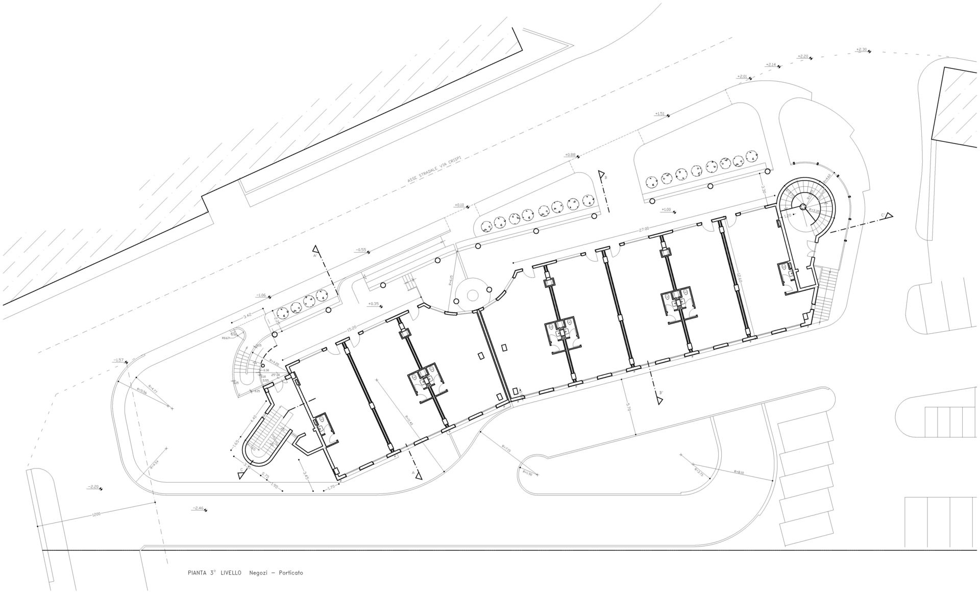 pianta 3° livello - attività commerciali