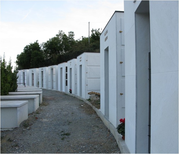 Vista delle cappelle di famiglia