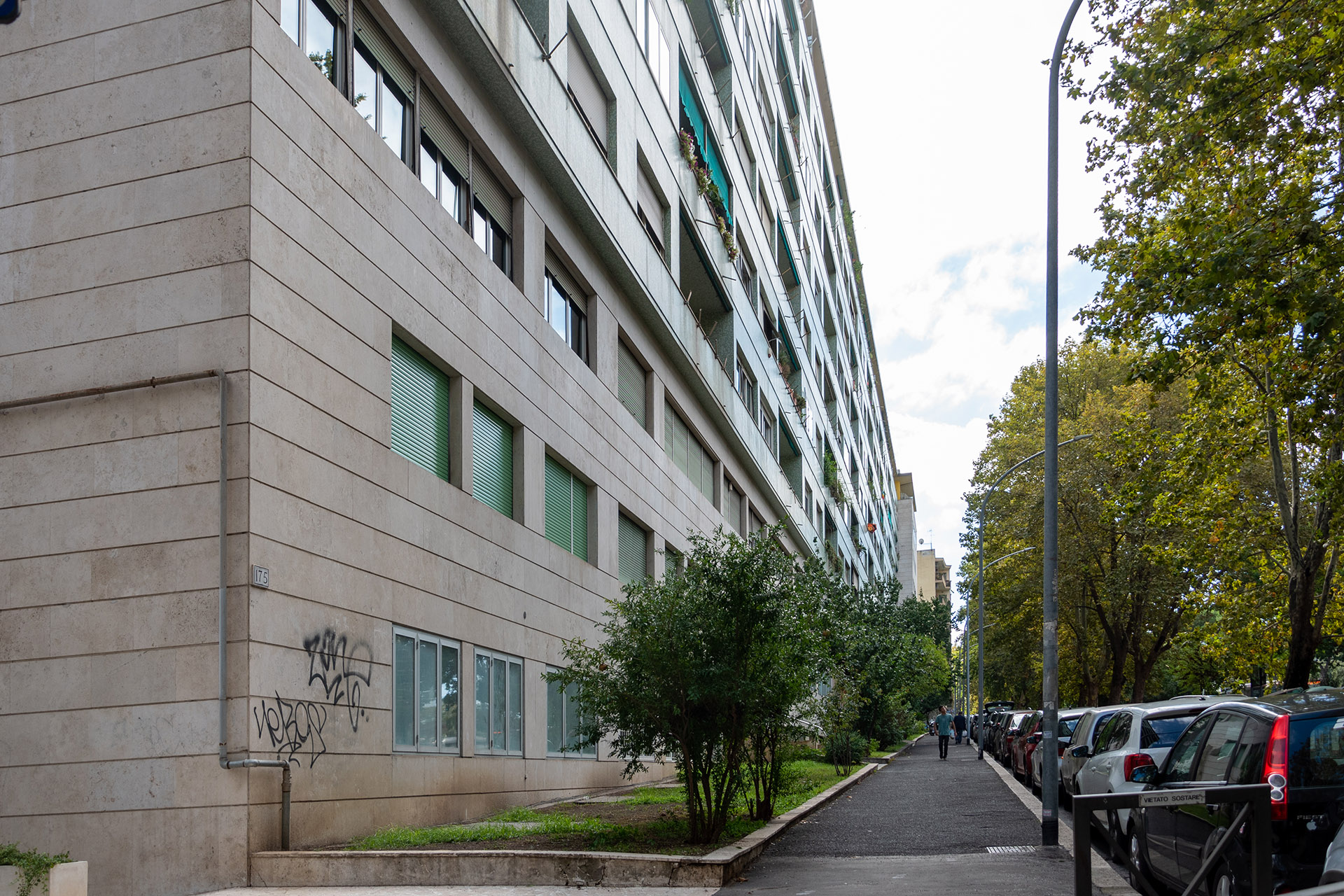Vista dell'ingresso da Via Cristoforo Colombo