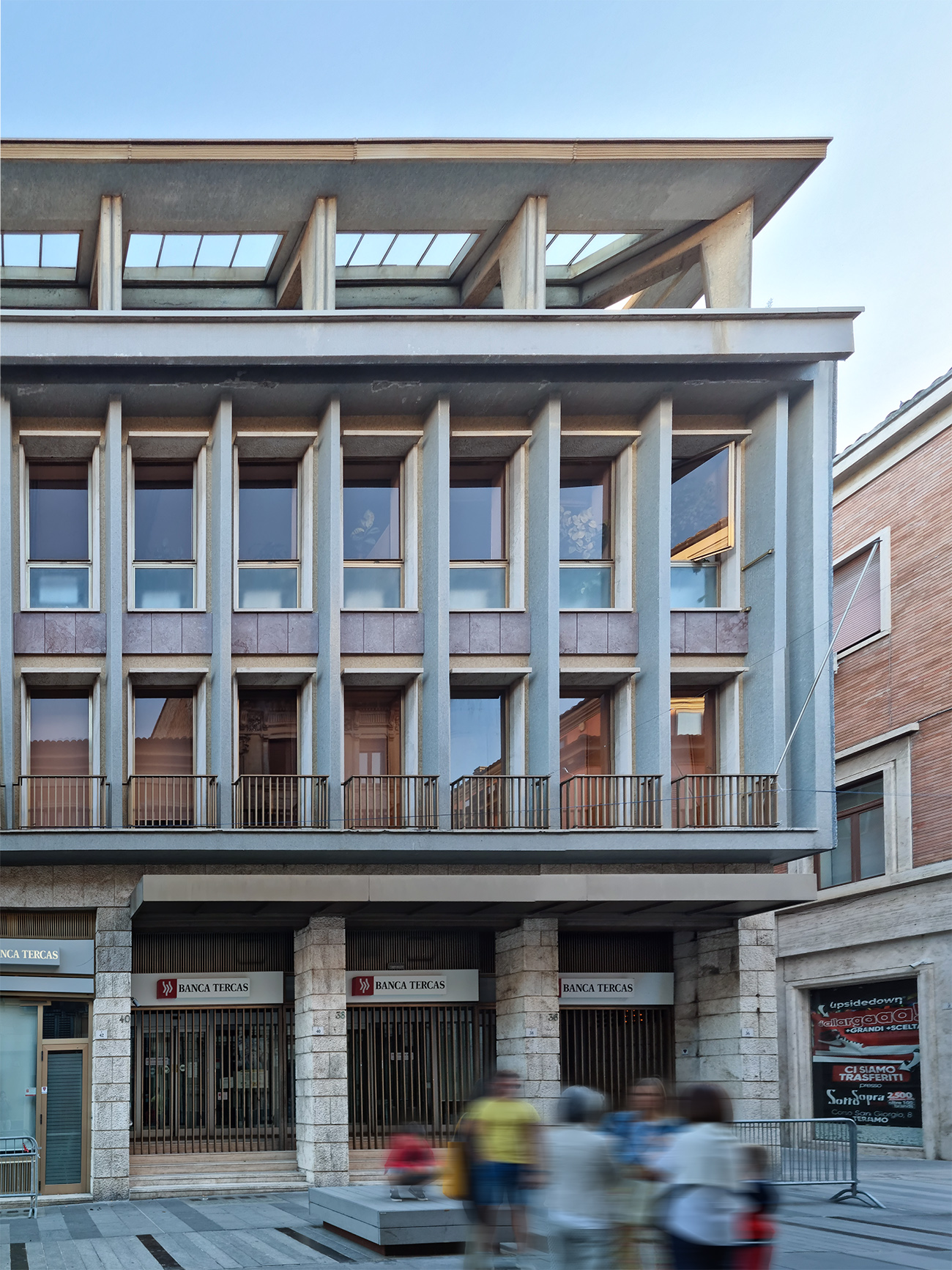 Dettaglio della facciata. Primary subject is PALAZZO TERCAS in Teramo. The surrounding environment shows the urban or architectural context of the building, with the work presented as the main focus.