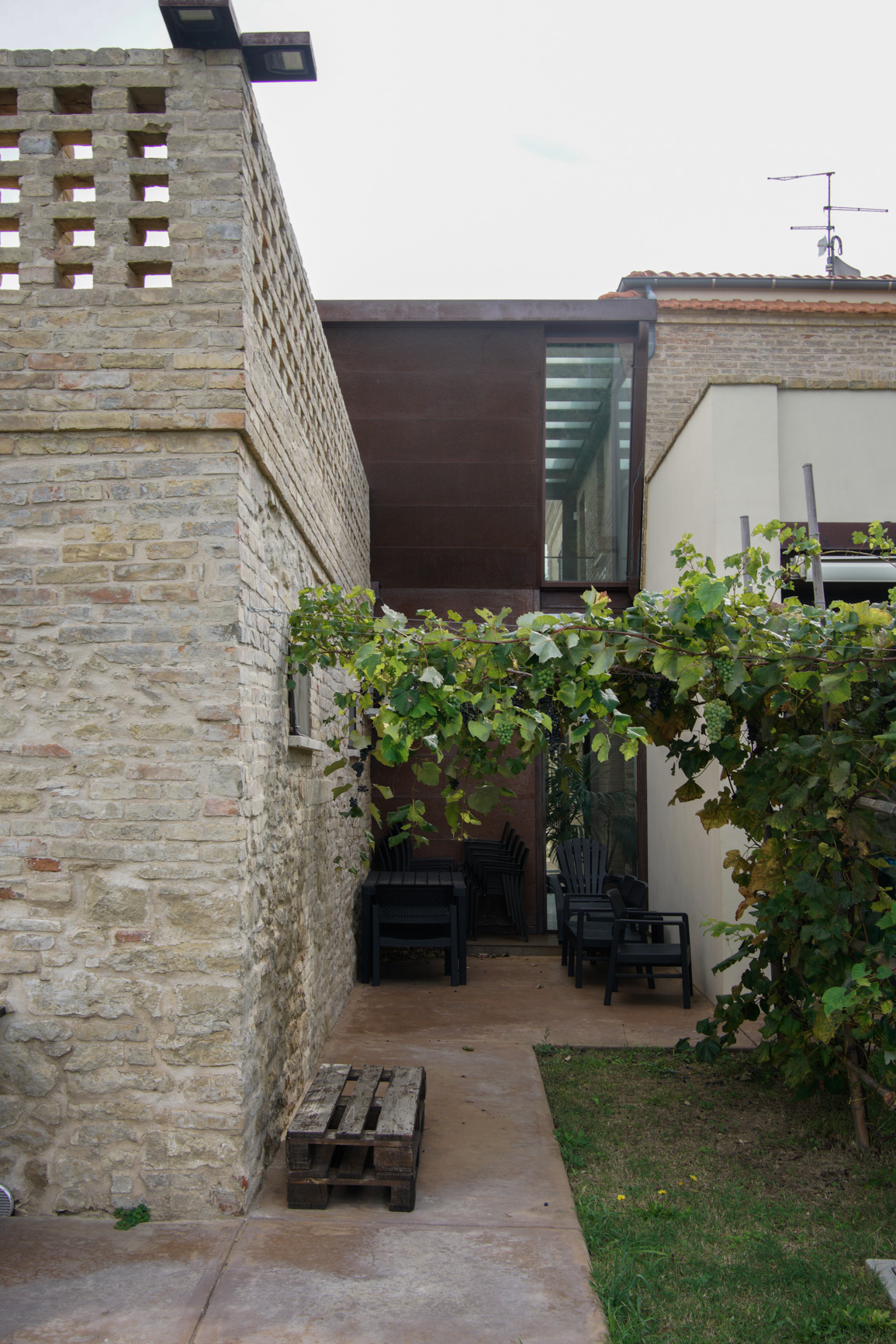 Dettaglio dei tre volumi costruiti