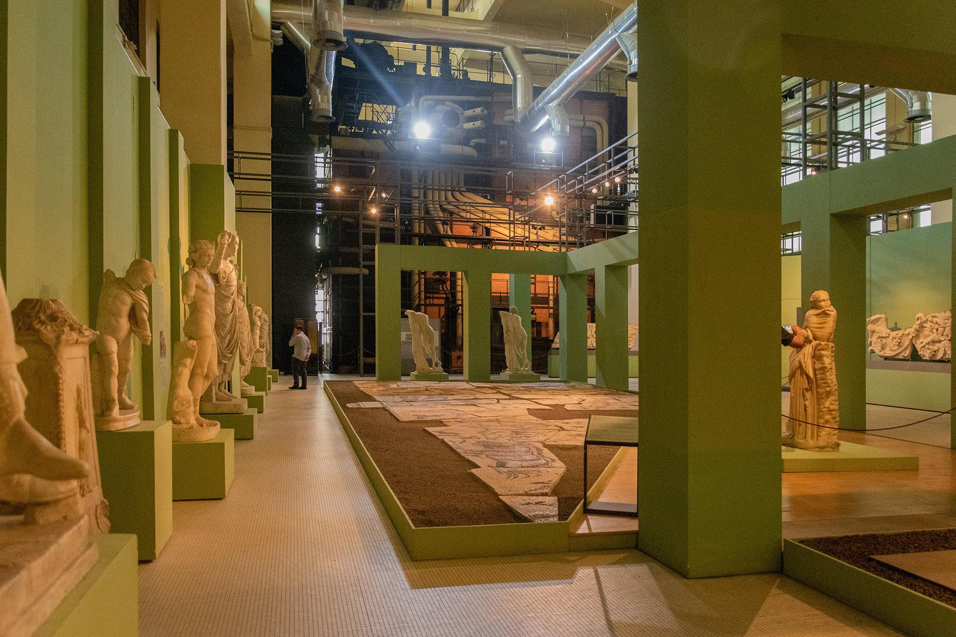 Allestimento dei mosaici