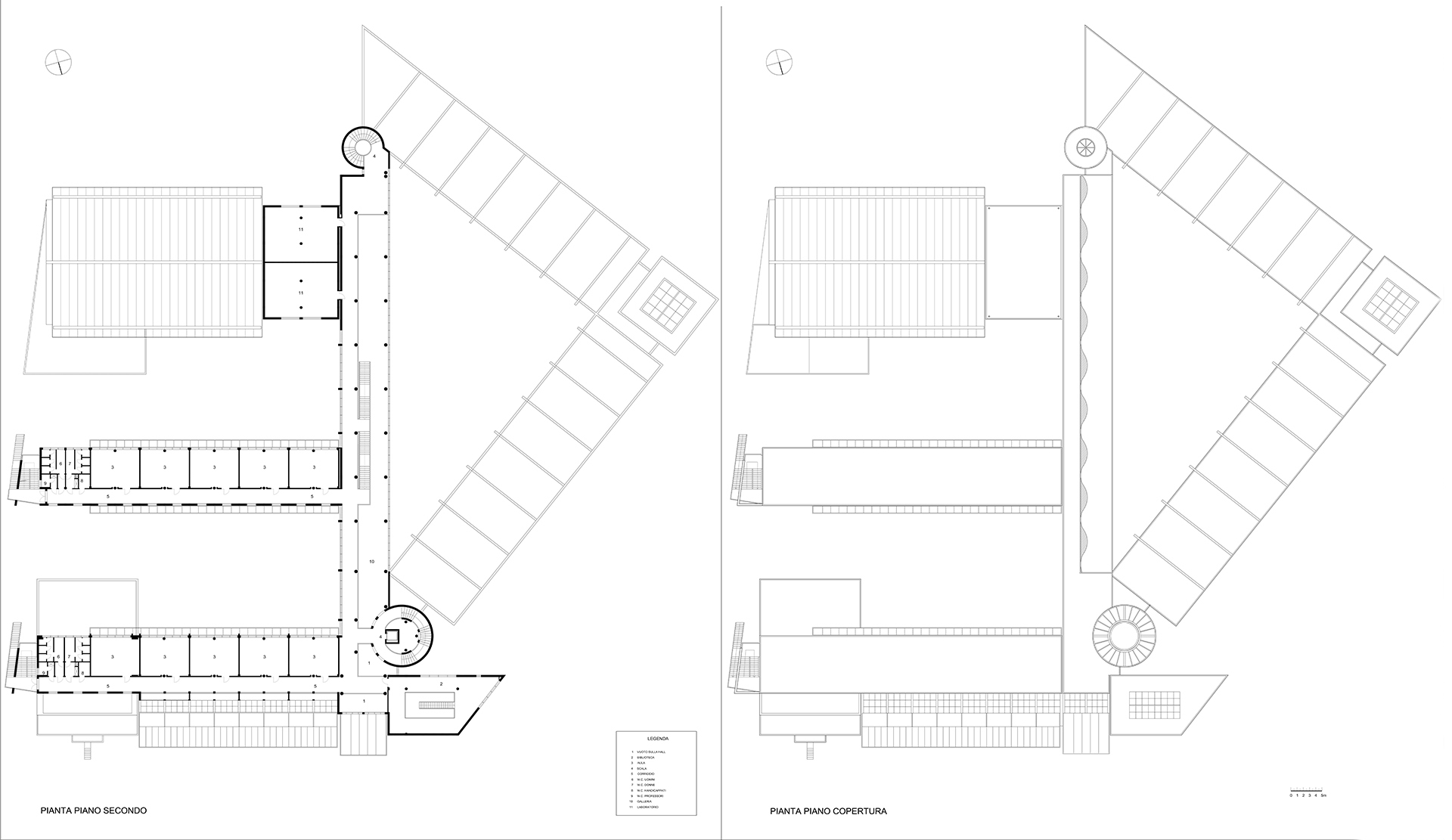 Piante piani secondo e coperture