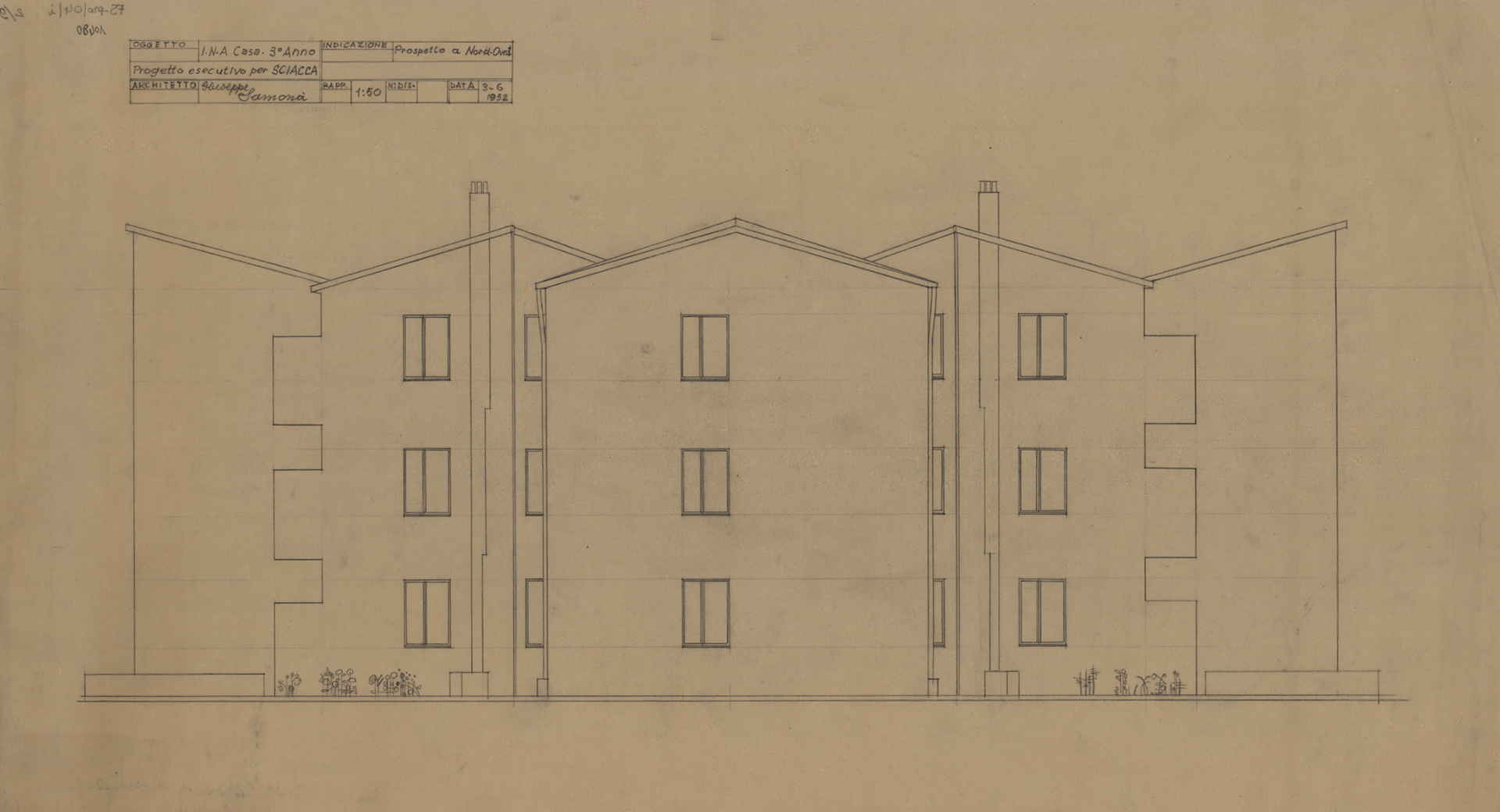 Unità a trifoglio, Prospetto a nord-ovest
