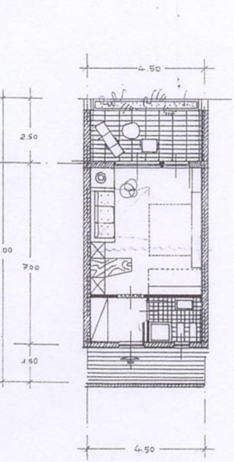pianta alloggio monocamera (1978)
