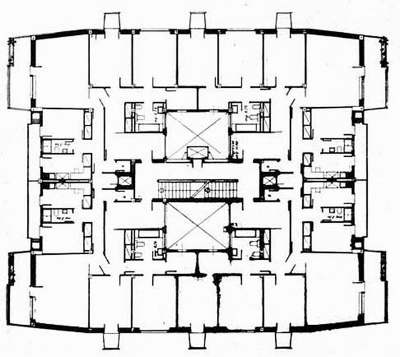 Pianta piano tipo palazzine 1 e 8