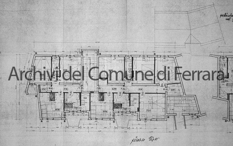 Pianta piano terra fabbricati A-B-C-F – scala 1:100 (V stralcio)