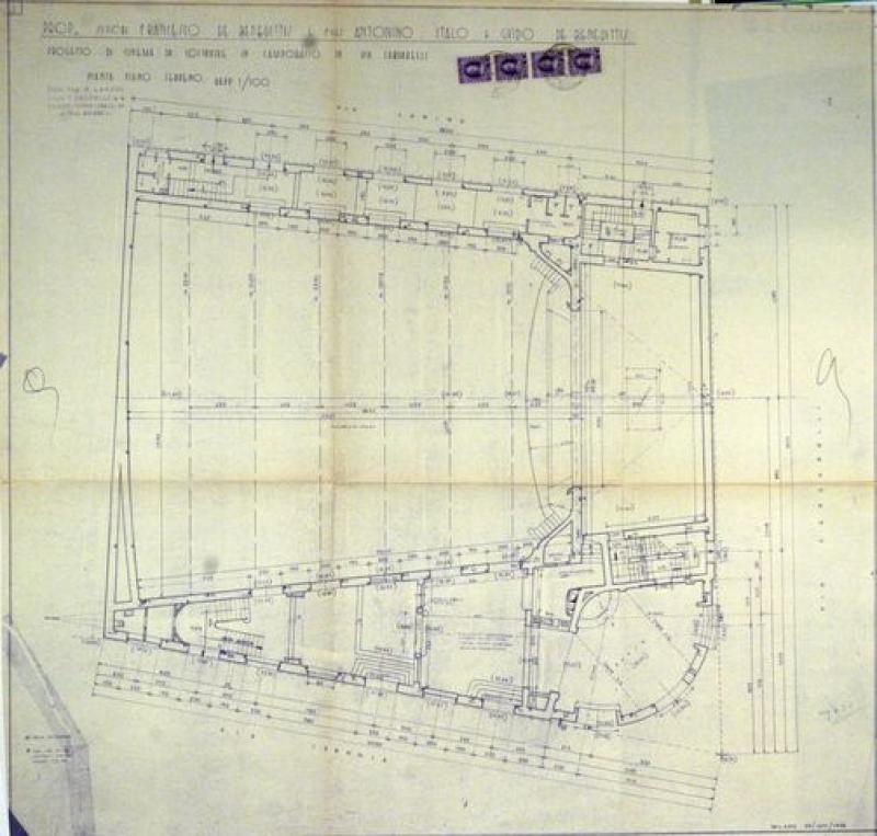 pianta piano platea (1949)