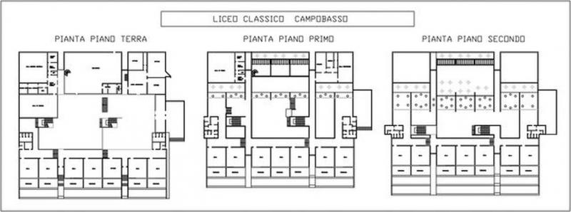 piante ai vari livelli rilievo stato attuale (2003)