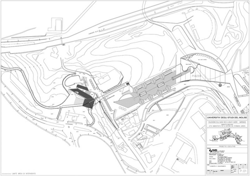 planimetria edifici realizzati (Facoltà di Economia - Aula Magna - Biblioteca)