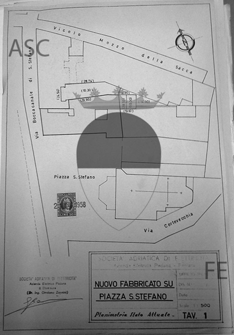 Planimetria dello stato attuale (1958)